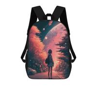 sinyumoney Starry Night Walk Backpack School Bag Secondary Causal Travel High School Bags for Campus Outdoor Travel Sports 17inch
