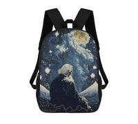 sinyumoney Starry Night's Whisper 3D Printed Children's School Backpack for Kids High Capacity Travel Rucksacks Book Bags Kids School Bag Back Pack 17inch