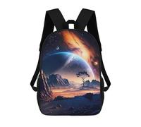 sinyumoney Starry Sunset Symphony Backpacks Children's Backpacks School Bag 3D Printed Children's School Backpack Fashion Travel Backpacks for Kids Elementary Middle School 17inch