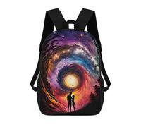 sinyumoney Starry Tunnel Romance Backpacks Kids School Backpack School Bag 3D Printed School Bag for Boys Elementary And Middle School Students 17inch