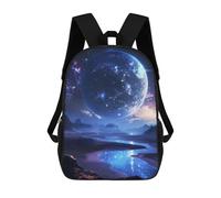 sinyumoney Stars Galaxy River School Backpack 3D Printed Children's 17inch Backpacks Bag Bookbag for Kids Boy Girl Book Bags Kids School Bag Travel Rucksacks