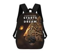 sinyumoney Starts With A Dream Children's Backpacks School Backpack 3D Printed Backpack for Kids Travel Rucksacks Book Bags Kids School Bag 17inch