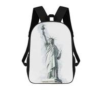 sinyumoney Statue of Liberty Backpack School Lightweight Schoolbag Dayback Bookbag College for Men/Women 17inch