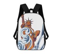 sinyumoney Statue of Liberty School Backpack Large Water Resistant Laptop Backpack for Teenage Girls Boys Women Men 17inch