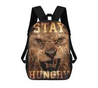 sinyumoney Stay Hungry Lion Hustle Rucksack Computer Rucksack for School/Work/Travel for Camping Outdoor Adventures And Daily Travel 17inch
