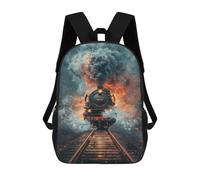 sinyumoney Steam Train Adventure-1 Backpack School Bag Fashion Stationery Backpack Waterproof Casual Daypacks- Perfect for Travel, Work And Daily Use 17inch