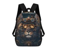 sinyumoney Steampunk Animal Lion Backpack School Lightweight Schoolbag Dayback Bookbag College for Men, Women & Teenage Boys 17inch