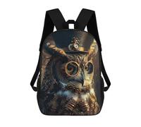 sinyumoney Steampunk Animal Owl Backpack School Lightweight Schoolbag Dayback Bookbag College for Men, Women & Teenage Boys 17inch