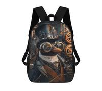 sinyumoney Steampunk Animal Penguin School Bags Large Water Resistant Laptop Backpack for Campus Outdoor Travel Sports 17inch