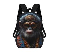 sinyumoney Steampunk Ape Monkey Rucksack Daypacks Business Backpack Water Resistant Bookbag for Men/Women 17inch