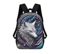 sinyumoney Steampunk Art Fox School Backpack School Secondary High School College Backpack Travel for Men, Women & Teenage Boys 17inch