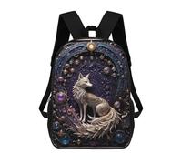 sinyumoney Steampunk Art FoxArt Kids Backpack 17 Inch School Bag 3D Printed Cartoon School Backpacks for Boys And Teenager School Students