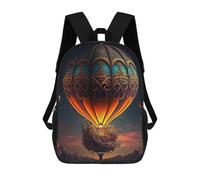 sinyumoney Steampunk Balloon Adventure Rucksack Large School Backpack for Boys for Teenage Girls Boys Women Men 17inch