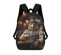 sinyumoney Steampunk Beer Griffin 3 Backpack School Work Laptop Backpack Rucksack Bag for Men, Women & Teenage Boys 17inch