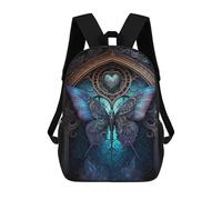 sinyumoney Steampunk Butterfly Art Print Children's Backpacks 17inch School Backpack 3D Printed Bag Bookbag for Kids Travel Rucksacks Boy Girl Book Bags Kids School Bag
