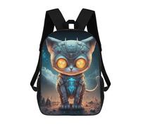 sinyumoney Steampunk Cat Adventure Backpack School Lightweight Casual Daypack School Backpacks for Boys/Girls/Teenagers 17inch