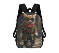 sinyumoney Steampunk Cat Adventure Gear Backpack School Bag High Secondary School Bags Casual Backpack - Perfect for Travel, Work And Daily Use 17inch