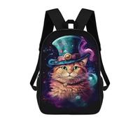 sinyumoney Steampunk Cat Art Print-1 School Backpack 3D Printed Children's 17inch Backpacks Bag Bookbag for Kids Boy Girl Book Bags Kids School Bag Travel Rucksacks