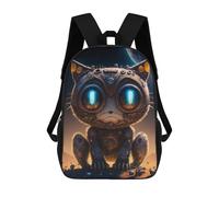 sinyumoney Steampunk Cat in Space-1 Children's Backpacks School Backpack 3D Printed Backpack for Kids Travel Rucksacks Book Bags Kids School Bag 17inch