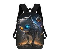 sinyumoney Steampunk Cat in Space-4 School Backpack 3D Printed School Bags Boys Girls Laptop Backpack for Kids/Students/Adults 17inch