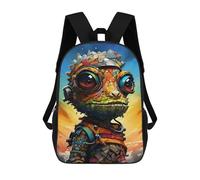 sinyumoney Steampunk Chameleon Art Print-1 Rucksack Water Resistant Travel Backpack Computer Bag for Campus Outdoor Travel Sports 17inch