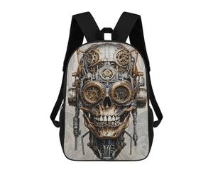 sinyumoney Steampunk Cogs Skull Gear School Backpack Water Resistant Computer Rucksack- Perfect for Travel, Work And Daily Use 17inch