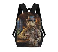 sinyumoney Steampunk Craft Beer Dino Backpack School Bag Rucksack Casual Daypacks School Work Travel Bag for Girl, Teen Girls 17inch