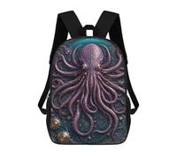 sinyumoney Steampunk Cthulhu Backpacks Kids School Backpack School Bag 3D Printed School Bag for Boys Elementary And Middle School Students 17inch
