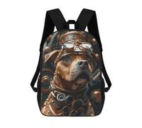 sinyumoney Steampunk Dog Terrier School Bags Large Water Resistant Laptop Backpack for Campus Outdoor Travel Sports 17inch