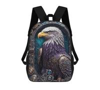 sinyumoney Steampunk Eagle Portrait Children's 17 Inch School Backpack 3D Printed Casual Daypacks for Kids Travel Rucksacks Book Bags Kids School Bag