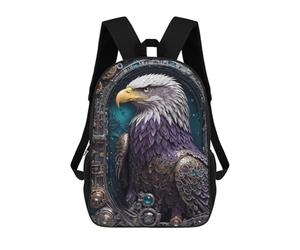sinyumoney Steampunk Eagle Portrait School Bags Water Resistant Travel Backpack Computer Bag for Teenage Girls Boys Women Men 17inch