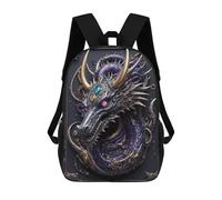 sinyumoney Steampunk Guardian Dragon 3D Printed 17inch School Bag Children's School Backpack Travel Backpacks Casual Fashion Bag for Kids School Students