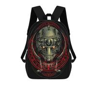 sinyumoney Steampunk Helmet Illustration Fashion Student School Backpack Suitable for Boys Girls Kids Casual Outdoor Travel Essential Daypack 17inch