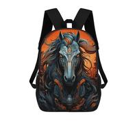 sinyumoney Steampunk Horse Portrait Kids Backpack, Backpack School Bag, Backpacks Kids School 3D Printed School Bags for Elementary And Middle School Students Teens Birthday Gift 17inch