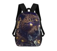 sinyumoney Steampunk Leopard Head School Bag Bookbag 3D Printed Children's Backpacks for Kids Boy Girl Book Bags Kids School Bag Travel Rucksacks 17inch