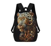 sinyumoney Steampunk Leopard Portrait-2 Backpack School Bag Large School Backpack for Boys for Camping Outdoor Adventures And Daily Travel 17inch