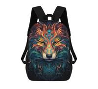 sinyumoney Steampunk Lion Art Print School Backpack 3D Printed Children's 17inch Backpacks Bag Bookbag for Kids Boy Girl Book Bags Kids School Bag Travel Rucksacks