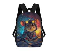 sinyumoney Steampunk Mouse Goggles Backpack School Bag Lightweight Casual Daypack School Backpacks for Teenage Girls Boys Women Men 17inch