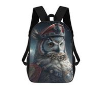 sinyumoney Steampunk Owl Portrait Kids School Backpack School Bag 3D Printed School Bag for Boys Elementary And Middle School Students 17inch