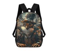 sinyumoney Steampunk Penguin Animal 3D Printed 17inch School Bag Children's School Backpack Travel Backpacks Casual Fashion Bag for Kids School Students