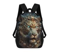sinyumoney Steampunk Tiger Portrait-1 School Bags Daypacks Business Backpack Water Resistant Bookbag for Men, Women & Teenage Boys 17inch