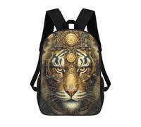 sinyumoney Steampunk Tiger Portrait-4 School Bags Business Laptop Rucksack Bag Unisex Casual Daypack for Camping Outdoor Adventures And Daily Travel 17inch