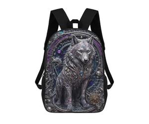 sinyumoney Steampunk White Wolf Backpack School Travel College Rucksack Backpacks for Men, Women & Teenage Boys 17inch