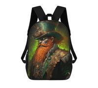 sinyumoney Steampunk Wizard Portrait Backpack for School 3D Printed Boys Girls School BagChildren Bookbag Travel Rucksack 17inch