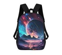 sinyumoney Stellar Galaxy Planet School Backpack Water Resistant Travel Backpack Computer Bag for School/Work/Travel 17inch