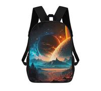 sinyumoney Stellar Plateau Universe Backpacks Kids School Backpack Fashion School Bag 3D Printed School Bag for Boys Elementary And Middle School Students 17inch