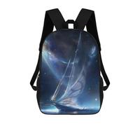 sinyumoney Stellar Sailboat Backpack School Bag Travel College Rucksack Backpacks for Camping Outdoor Adventures And Daily Travel 17inch