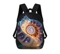 sinyumoney Stellar Seashell School Backpack 3D Printed Children's 17inch Backpacks Bag Bookbag for Kids Boy Girl Book Bags Kids School Bag Travel Rucksacks