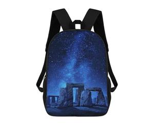 sinyumoney Stonehenge Under The Stars -1 Backpack School Daypacks Business Backpack Water Resistant Bookbag for Camping Outdoor Adventures And Daily Travel 17inch
