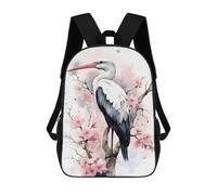 sinyumoney Stork Watercolor School Backpack Water Resistant Travel Backpack Computer Bag for School/Work/Travel 17inch